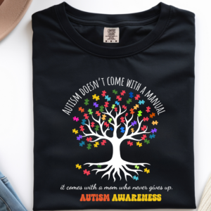 camiseta autism awareness arbol de la vida comfort color 1717