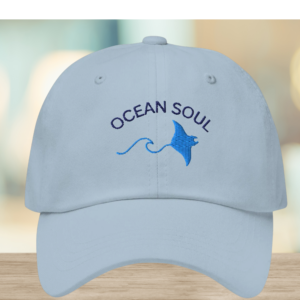 ocean soul embroidered, dad hat,baseball cap, surf style hat, adjustable cotton cap,premium surf headwear,unisex adjustable hat.